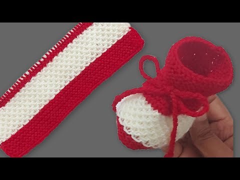 Knitting Baby Socks , Shoes , Booties बेबी सॉक्स , शूज