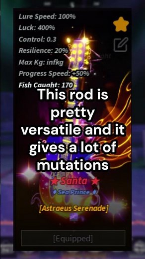 Best enchantments for Astraeus Serenade #roblox #fisch #gaming #shorts
