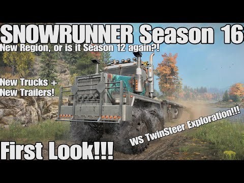 SNOWRUNNER Season 16 First Look | New Region or is it Season 12 again?! | PS5 4K Gameplay