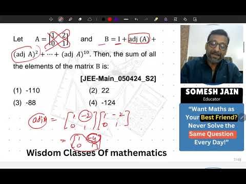 PYQ of Matrices for JEE Mains and Advance 3