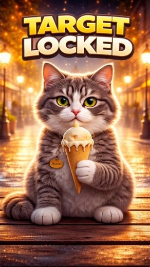 Ice cream? One small problem… he’s a cat.