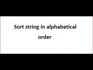 How to sort string in alphabetical order in C/C++ - Code Ambition