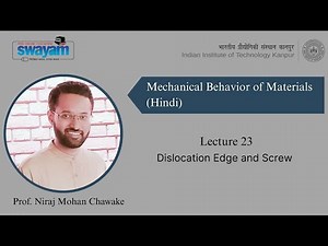 Lecture 23: Dislocation Edge and Screw