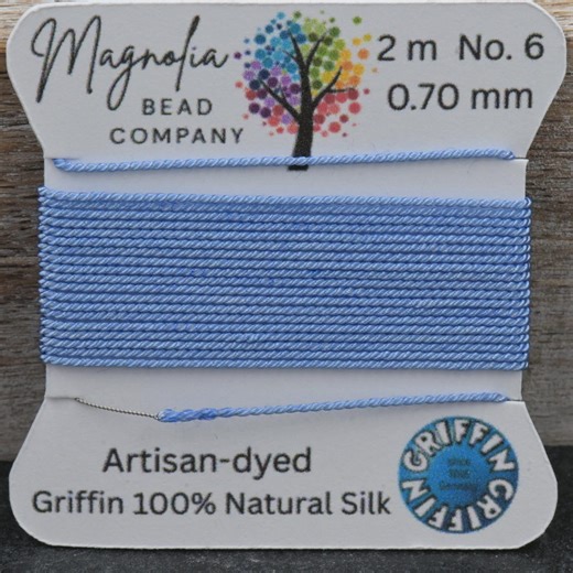 Dusty Periwinkle Blue – Hand-dyed Griffin Silk Cord for Knotting, Jewelry Making, Pendant Stringing - Etsy