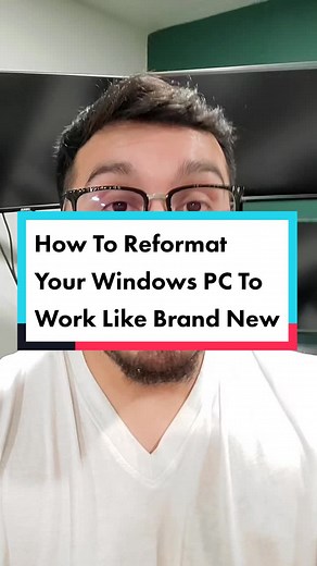 Re-formatting your computer is the best way to clean and wipe a buggy #windows #computer #computers #technology #technology #cleanpc #tech #techtok #techtoktips