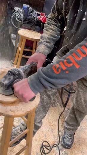 Arbortech power carved bowl out of firewood #woodworking #diy #makerspace #power carving #woodbowl