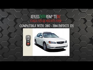 How To Replace Infiniti I35 Key Fob Battery 2002 2004