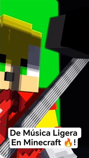 Recreé De Música Ligera en Minecraft 😄👀🔥 #animaciónminecraft #cover #minecraft #demusicaligera
