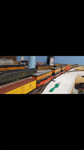 1.4K views · 65 reactions | More EMD FT diesels leaving staging! Pardon us while we talk about the Montana Rail Link! Ho scale From the 2025 Mainline Hobby Supply layout tours | Reading and Lehigh Railroad, N scale | Facebook