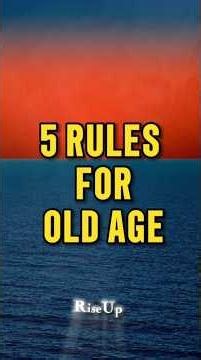 5 Life Rules That Will Protect You in Old Age | Stoicism