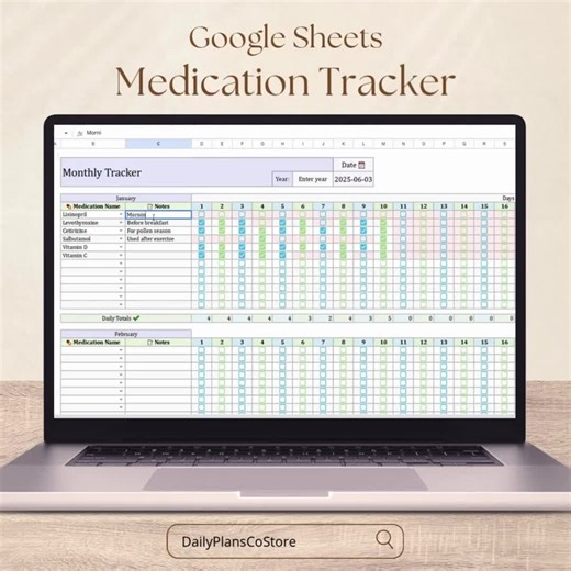 Medication Tracker Spreadsheet | Medication Log & Schedule | Health Spreadsheet With Refill Reminders | Monthly and Weekly Medicine List - Etsy