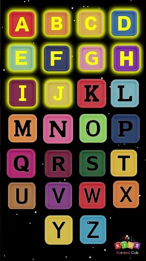 ABC Blocks Glow Song✨| Learn Alphabet with Colorful Letter Blocks | Learn ABC for Kids #shorts