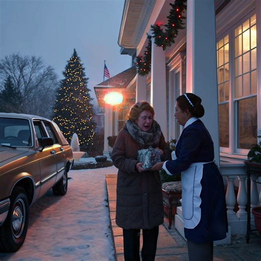 My son invited me to Christmas dinner after a year of not speaking to me. When I arrived at his house, the maid stopped me and whispered, “Don’t go in. Leave immediately!” I trusted her. I ran to my car. Five minutes later… Her fingers clamped around my forearm so tight it hurt, like she was afraid I’d slip through her grip and straight into the bright, perfect house behind her. The wind snapped at her black uniform, and her eyes kept darting to the tall white colonial like it could see us. “Mrs