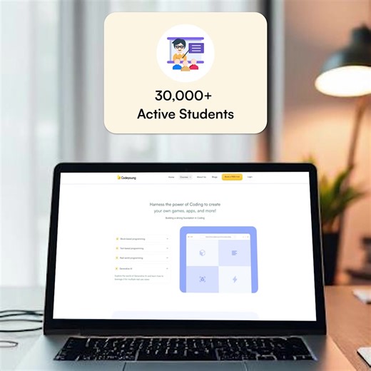 “Your child won’t need coding… or will they?” 🤔 Think again — top companies are seeking creative problem-solvers. At Codeyoung, we teach kids to think, build, and innovate — all through fun, 1:1 live coding classes. They’ll create games, apps, and real confidence while learning skills that truly matter. 🚀 Future-proof their potential. 👉 Book a FREE trial class today and give them a head start! | Codeyoung
