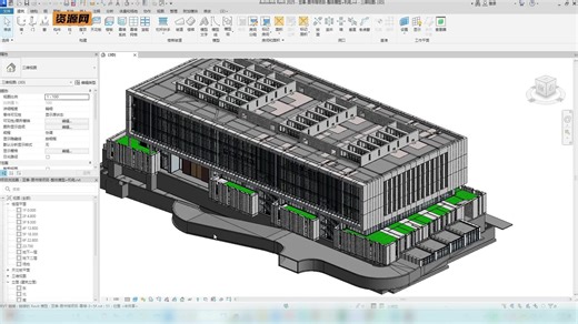 精选图书馆BIM模型成品，Revit源文件可下载