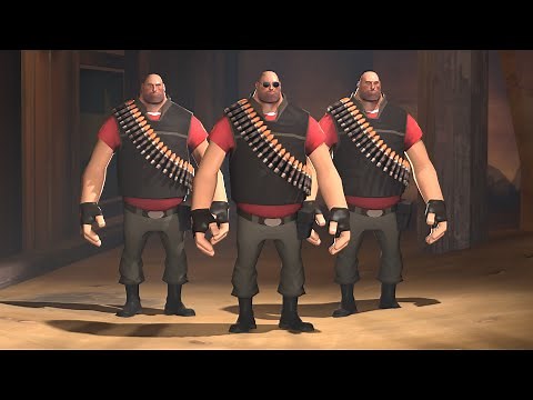 Rare footage of A-posing Heavy pack