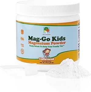 Raise Them Well Mag-Go Kids Magnesium Powder | Constipation Relief (Unflavored) | 140 Servings per Tub