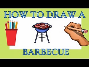How to draw a barbecue step by step