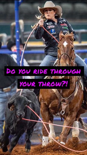 Do you ride through your throw?!😱 #calfroping #breakawayroping #coaching #lessons #subscribe | Rodeo Gym