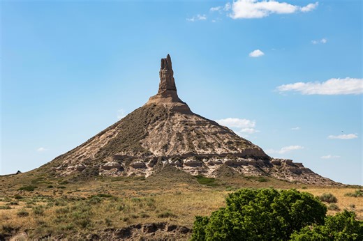 See one of the Oregon Trail's most recognizable landmarks at Chimney Rock