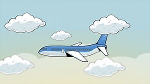 Airplane Flying Through the Clouds | Free Stock Video Footage