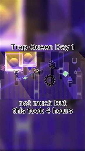 Trap Queen Day 1 #geometrydash #gd #extremedemon #geometrydashlevels #gdbuilding