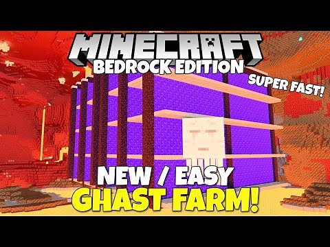 Minecraft Bedrock: Improved GHAST FARM! 2,800 Gunpowder/Hour! Easy Tutorial MCPE Xbox PC Switch