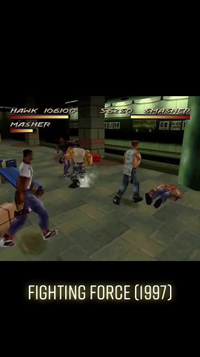 Retro Game Intensity | Bring the beatdown with "Fighting Force"! Released in 1997 for the PS1 and later on PC and N64, this 3D beat ‘em up had us brawling through... | Instagram