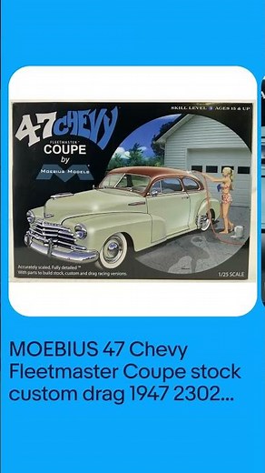 MOEBIUS 47 Chevy Fleetmaster Coupe stock custom drag 1947 2302 1:25 model kit