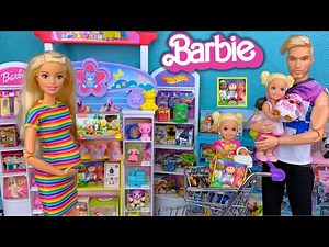 Barbie & Ken Doll Family Baby and Toy Store Shopping