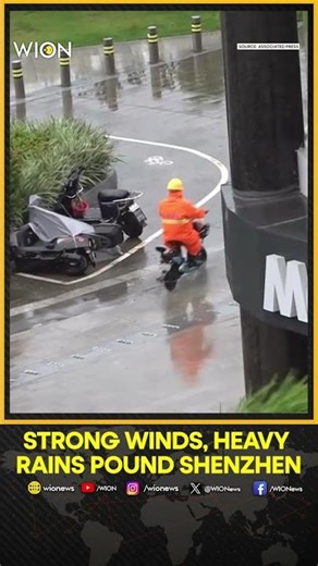 Typhoon Ragasa: Strong Winds and Heavy Rainfall Lash Shenzhen Amid Severe Weather | WION