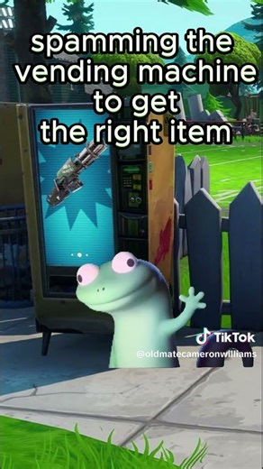 pov spamming the vending machine to get the right item in fortnite 🤣