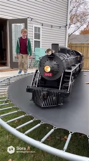 Make It With Soo Line 1003 Steam Engine On Trampoline ￼