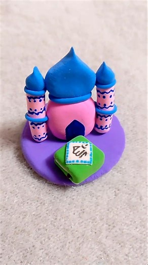 How to make mosque with clay || DIY Clay Craft Ideas #diy #claycrafts #youtubeshorts #shorts