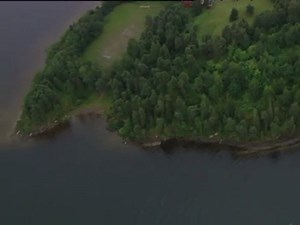 Massacre at youth camp on Utoeya island: aerials