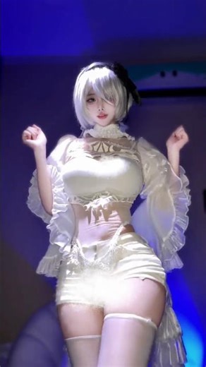 2B White Dress 2B Cosplay Slay #shorts #cosplay #douyin