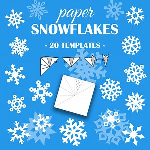 Printable Paper Snowflakes: 20 DIY Winter Decor Patterns (digital Download) - Etsy UK
