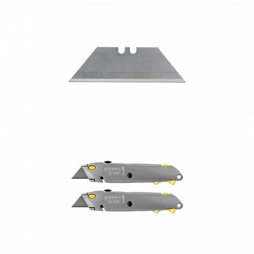 Stanley Heavy-Duty Utility Blades (100-Pack) and Quick Change Retractable Utility Knife (2-Pack) Combo - The Home Depot