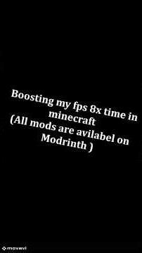 ⏫📈 How i boost my fps 8x time by using these mods in Minecraft... #mods #minecraft #media