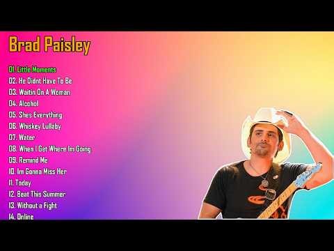 Brad Paisley Upbeat & Party Mix 🎸 Best Country Guitar Solos
