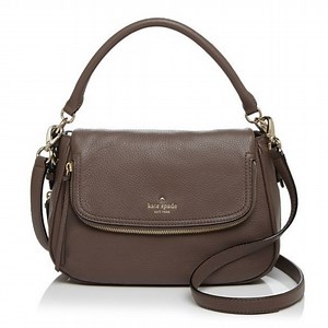 Kate Spade New Yok Cobble Hill Deva Medium Leather Bag, dark cappuccino/gold