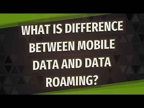 What is difference between mobile data and data roaming?
