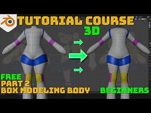 3D Beginner's Guide" start to finish your own 3D character OC part 2 box modeling body Dokibird