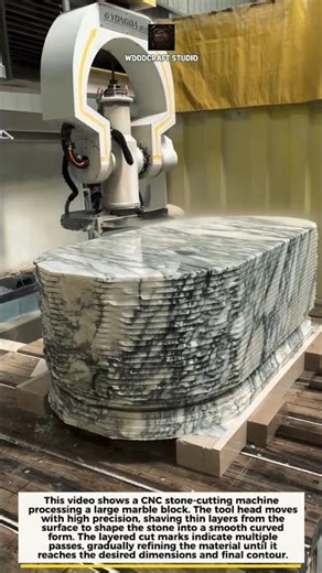 Precise CNC Marble Cutting Machine #CNCcut #MarbleWork #Industry