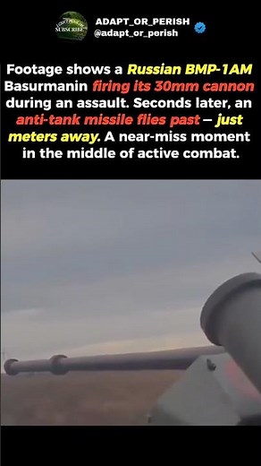 Missile Flies Past BMP by Meters During Assault #shorts
