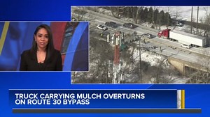 Tractor-trailer overturns on Route 30 Bypass eastbound in Downingtown, Pa.