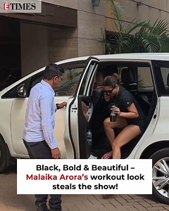 14K views · 39 reactions | #MalaikaArora keeps it chic in an all-black gym ensemble | ETimes | Facebook