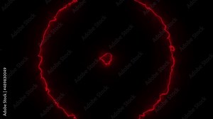 red windy circle energy overlay effect loop