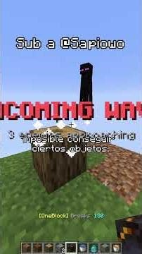 SOBREVIVE con 1 BLOQUE en Minecraft 1️1️1️