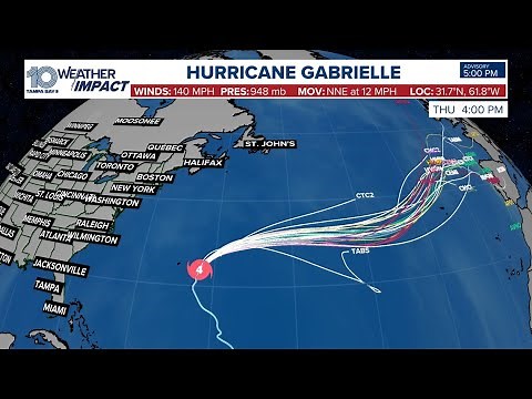 Tracking Hurricane Gabrielle, now a Category 4 storm in the Atlantic